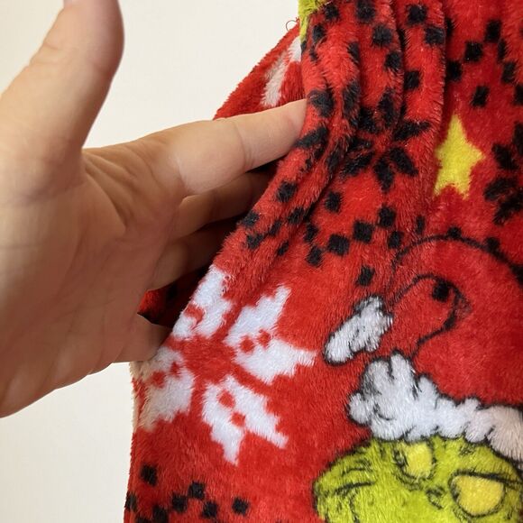 Dr Suess‎ The Grinch Pajama Pants Adult Large Red Bottom Drawstring Fleece - Picture 4 of 7
